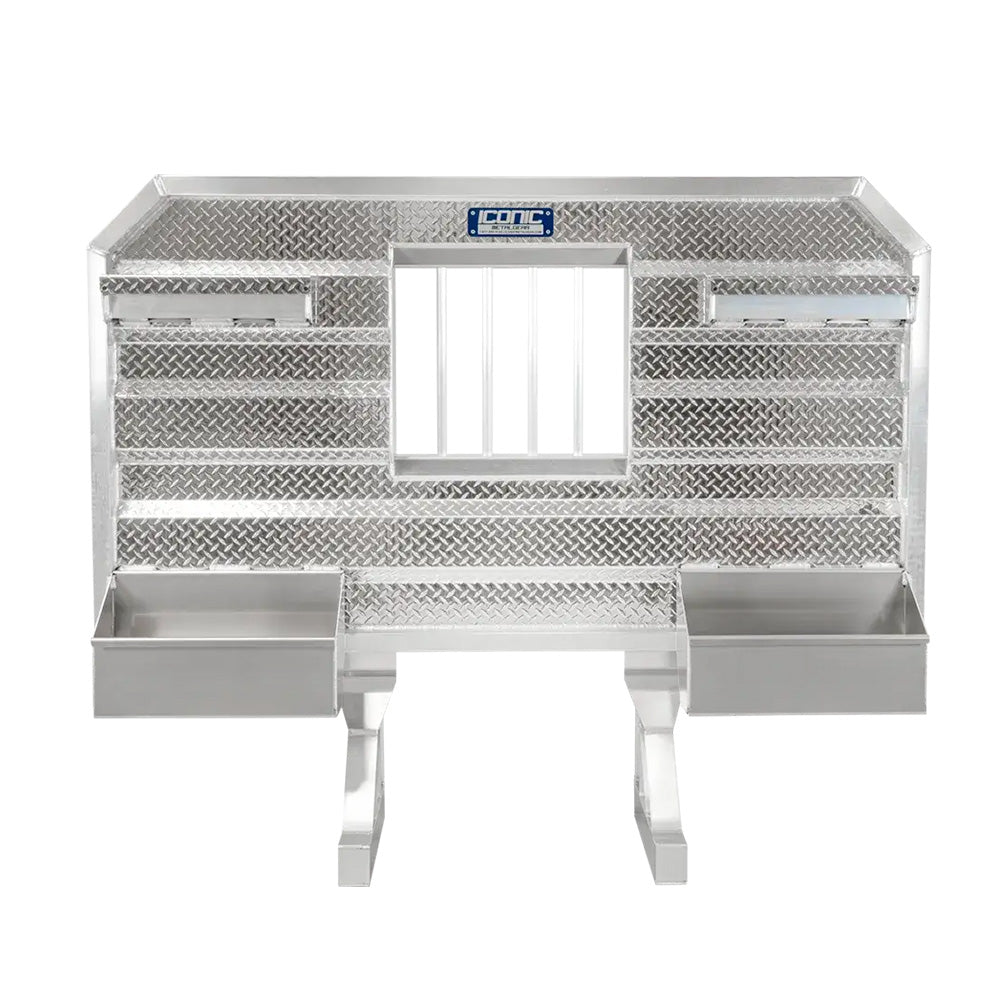 70" x 68" Cab Rack with Jail Window and Chain Trays
