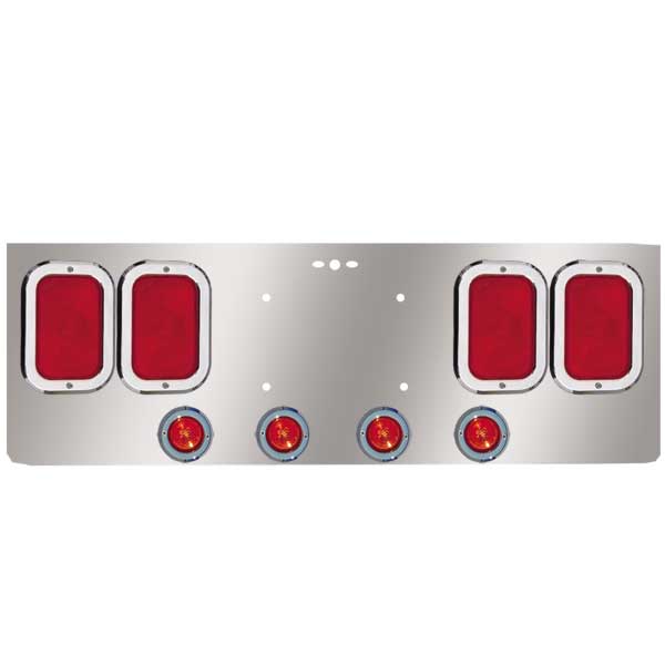 SS Rear Center Panel 4 Rectangle & Four 2" Lights