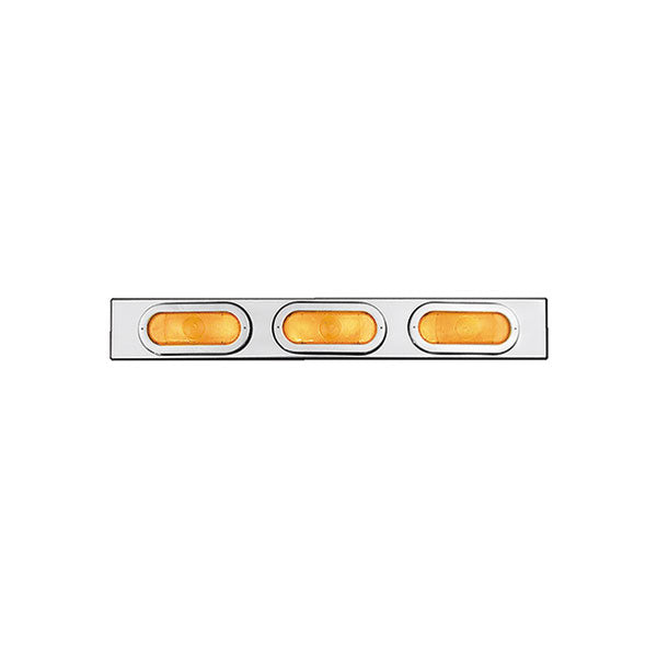 30" Stainless Steel Channel Bracket with Three Incandescent Oval Lights