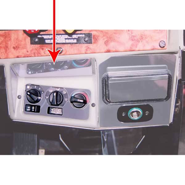 Peterbilt 379 AC/Heater Control Upper Trim