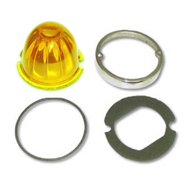 Light Amber Glass Watermelon Cab Light Lens Kit