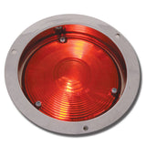 4" Round Red Light with Chrome Die-Cast Housing