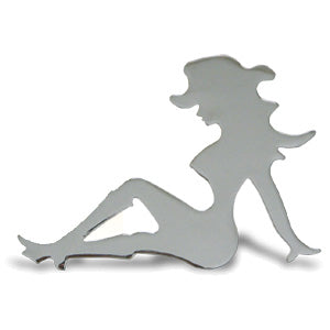 RH Small Chrome Sitting Cowgirl Cut Out Stud Mount