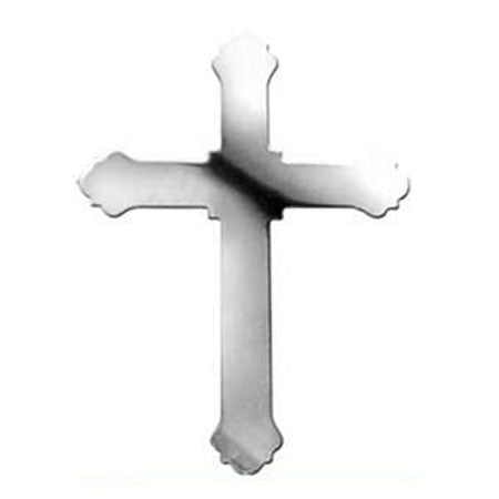 9" Chrome Cross Cut Out Tape Mount