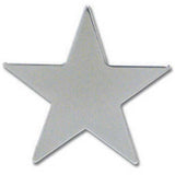 Chrome 2" Star Cut Out Stud Mount