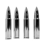 Large Chrome Bullet Valve Caps (4 PK)