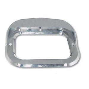 Rectangle Chrome Plastic Light Bezel with Visor