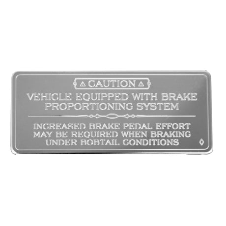 Brake Proportion Dash Plate