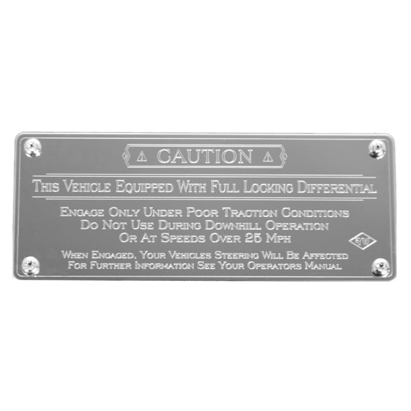 Kenworth Full Locking Differential Plate