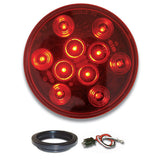 4" Round Mega 10 LED Light with Grommet & Pigtail