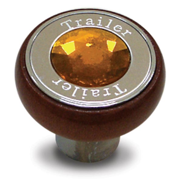 Large Rosewood Tractor/Trailer Air Valve Knob with Jewel - Thread On