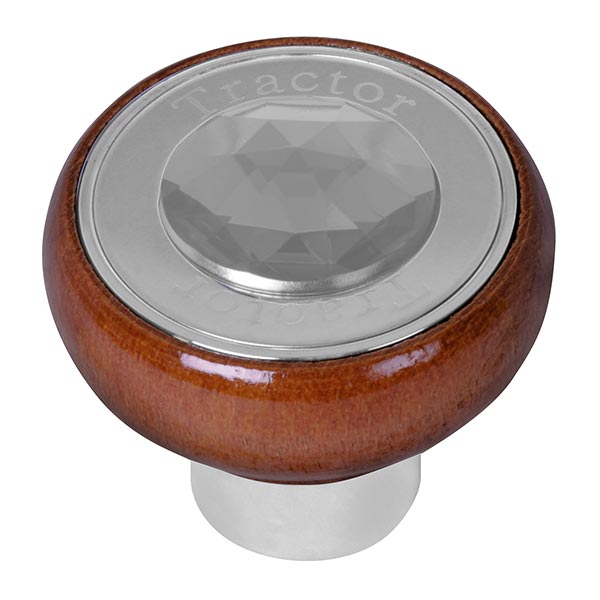 Large Rosewood Tractor/Trailer Air Valve Knob with Jewel - Thread On
