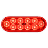 6-1/2" Red 10 LED Oval Mega 10 Light