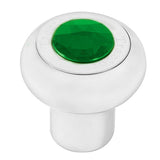 Chrome Aluminum Tractor/Trailer Air Valve Knob with Jewel - Thread On