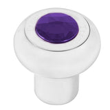Chrome Aluminum Tractor/Trailer Air Valve Knob with Jewel - Thread On