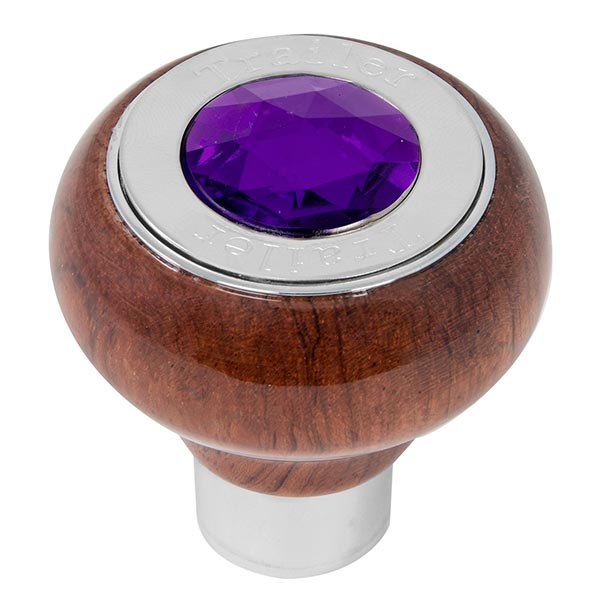 Rosewood Trailer Knob with Purple Jewel