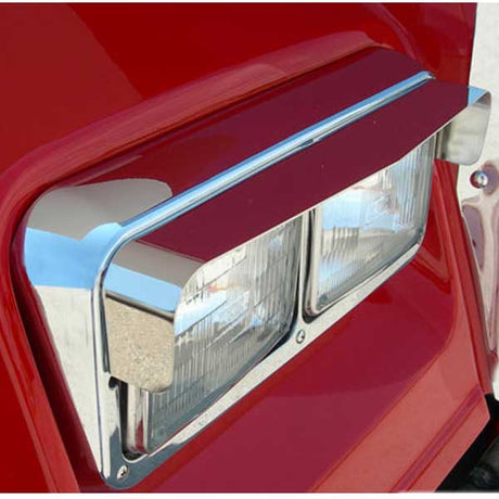 Stainless steel dual headlight visors (PR)