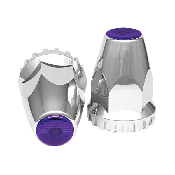 33mm Reflective Lug Nut Covers - Thread On 10PK