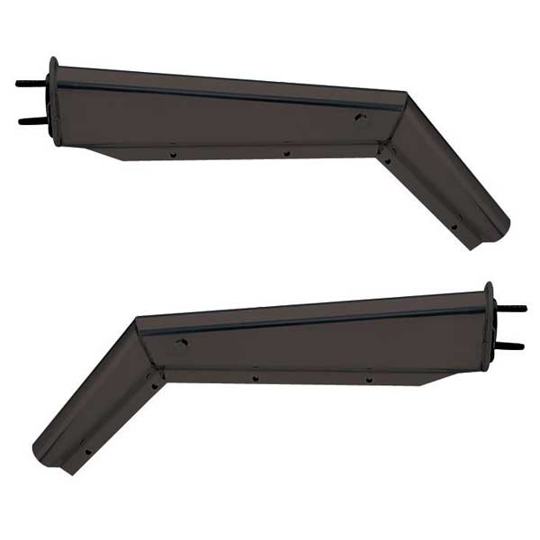 Black Steel Angled Mud Flap Hangers 28.5"L