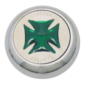 Chrome Tractor/Trailer Maltese Cross Air Valve Knob 2000+ Thread-On