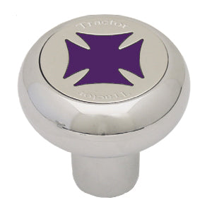 Chrome Tractor/Trailer Maltese Cross Air Valve Knob 2000+ Thread-On