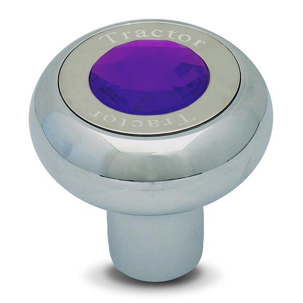 Screw On Chrome Tractor Knob with Jewel