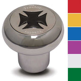Chrome Tractor/Trailer Maltese Cross Air Valve Knob - Thread On