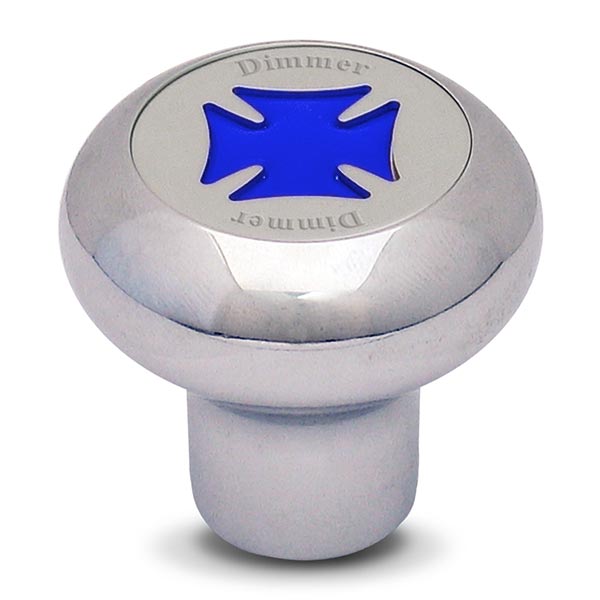 Chrome Maltese Cross Dashboard Control Knobs