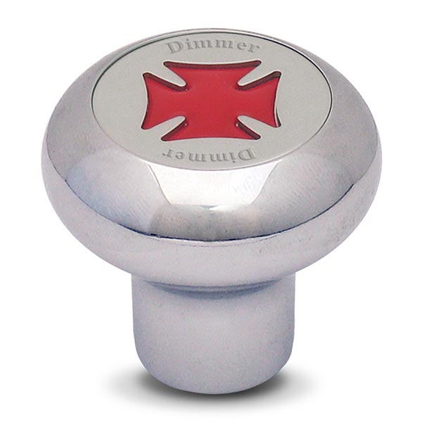 Chrome Maltese Cross Dashboard Control Knobs