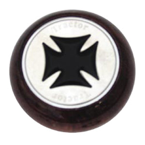 Rosewood Tractor/Trailer Maltese Cross Air Valve Knob - Thread On