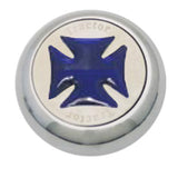 Chrome Tractor/Trailer Maltese Cross Air Valve Knob - Thread On