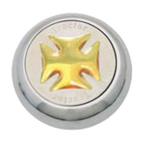 Chrome Tractor/Trailer Maltese Cross Air Valve Knob - Thread On