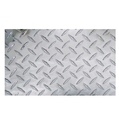 24" X 47" decorative chrome diamond plate