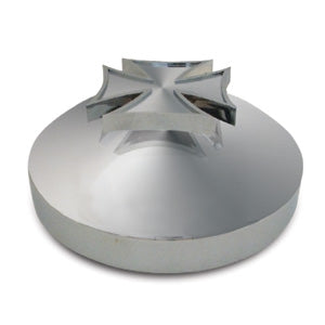 Chrome rear maltese cross hubcap 5/8" stud