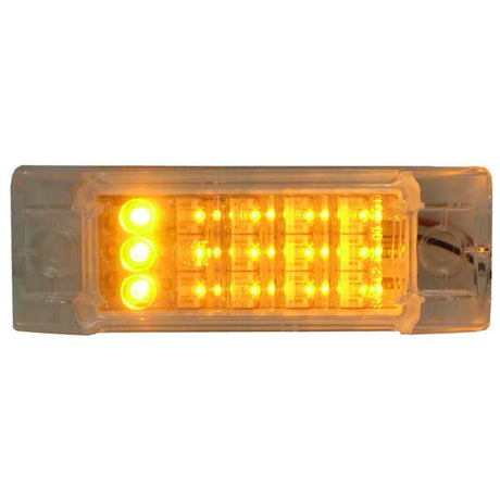 Rectangular marker and turn signal LED light, closer view