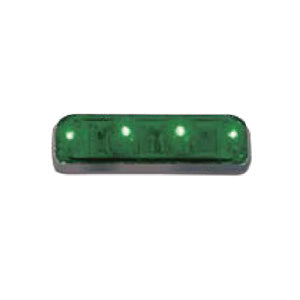 2-1/4" 4 LED rectangular marker light up close