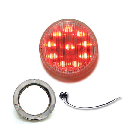 Another angle of 2" LED marker light with stainless steel bezel