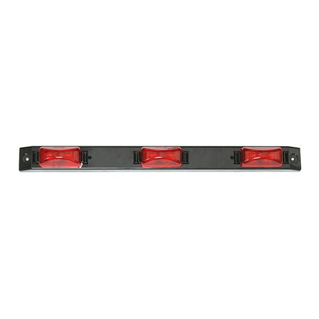 17" Red 3 rectangular LED ID light bar w/black bar