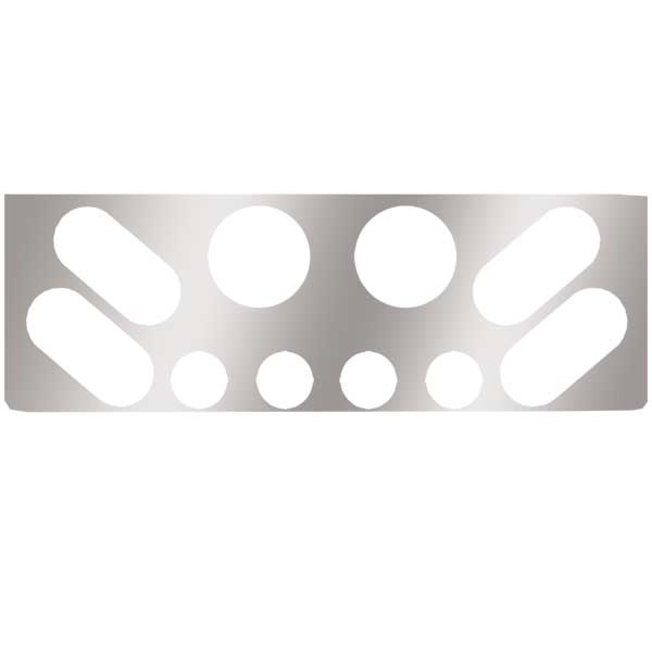 SS Rear Center Panel 4 Oval, 2 4" and 4 2" Cutouts