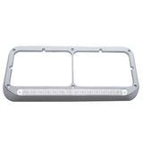 Rectangular Dual Headlight Bezel 19 White LED Lights