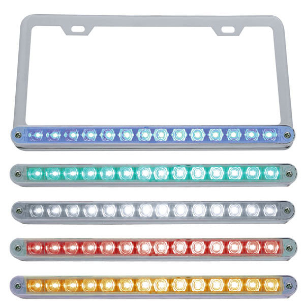License Plate Frame with LED Strip Light
