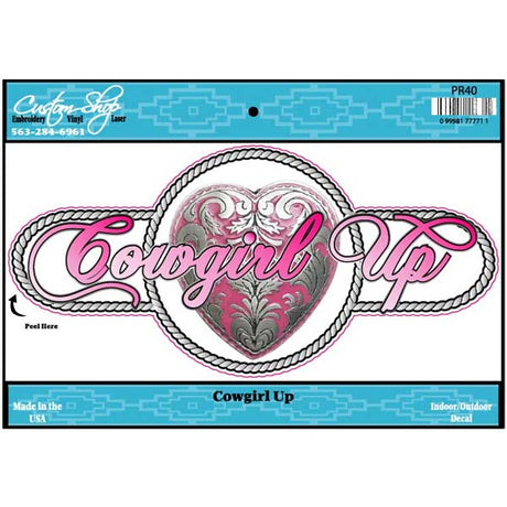 Cowgirl up vinyl decal