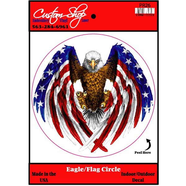 American Bald Eagle/USA Flag Vinyl Decal
