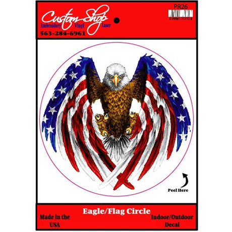 American bald Eagle/USA flag vinyl decal