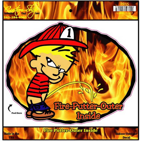Fire-putter-outer inside vinyl decal