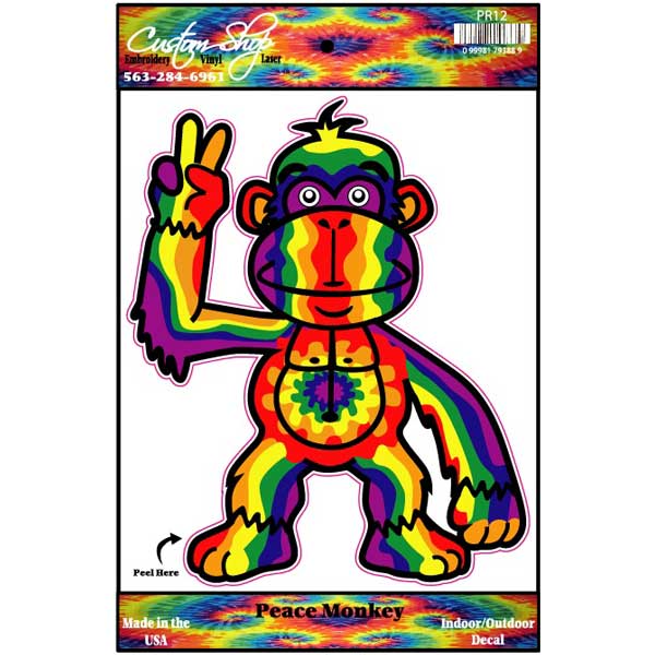 Peace Monkey Vinyl Decal