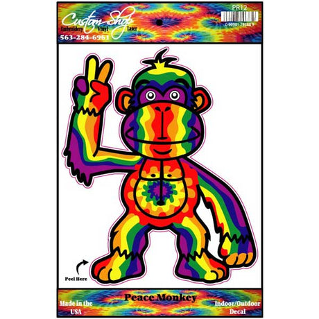 Peace monkey vinyl decal