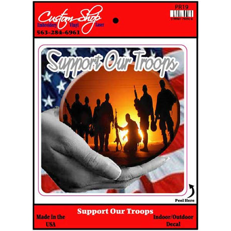 Support our troops vinyl decal