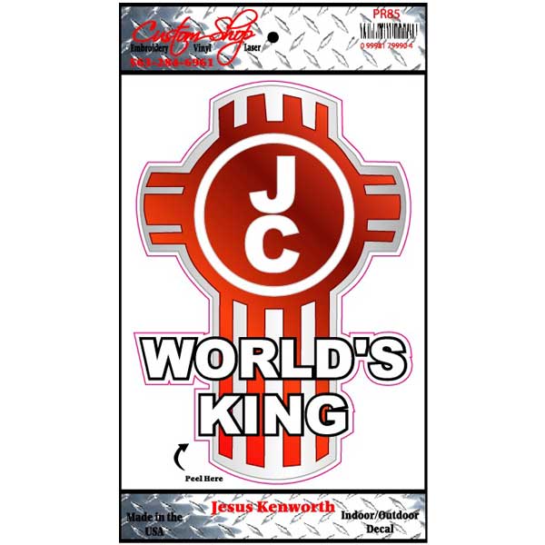 World's King Jesus Vinyl Decal