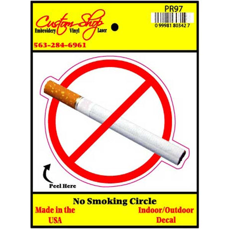 No smoking circle vinyl decal